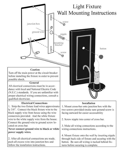 wall sconce wiring instructions